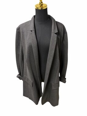 Lane Bryant Charcoal Gray Open Front Blazer Size 24